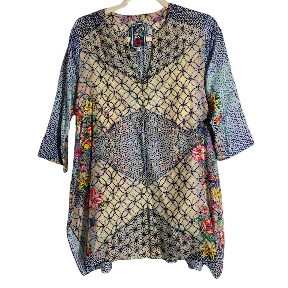 Johnny Was silk top, it’s beautiful and soft!